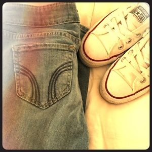 Light wash bootcut hollister jeans